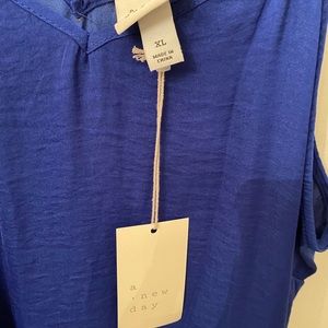 NWT Blue Flowing Tank Top